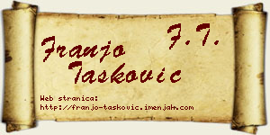 Franjo Tasković vizit kartica